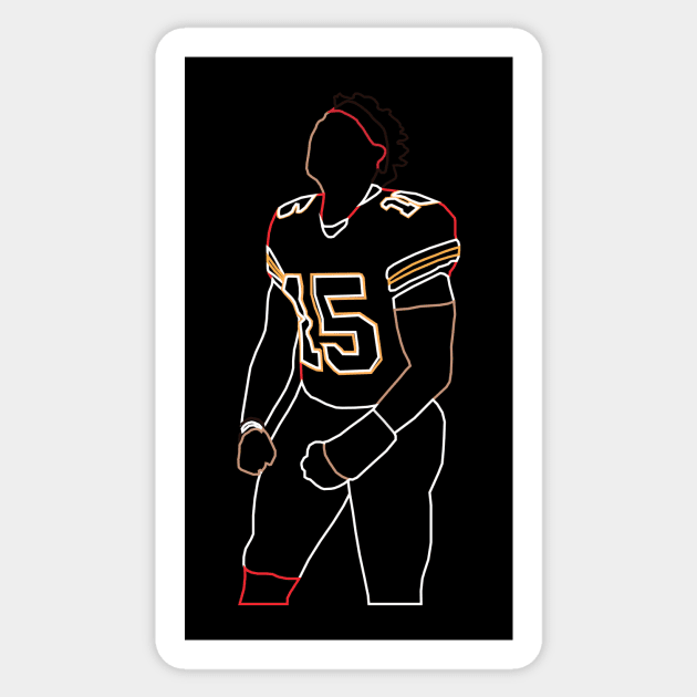 Patrick Mahomes Celebration Neon Sticker by xRatTrapTeesx